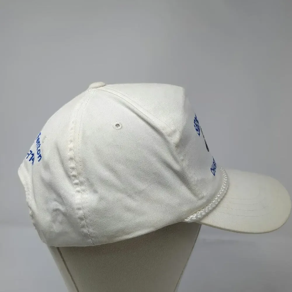 Yupoong 5 Panel White One Size Snapback Rope Hat Sensuous Charter Boat Fishing
